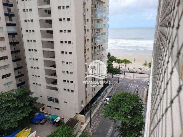 Apartamento no calçadão da praia de pitangueiras, com vista para o mar