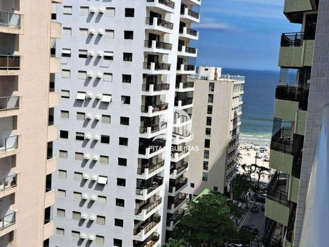 Apartamento com 3 dormitórios com vista para o mar, 1 quadra da praia de pitangueiras, com 2 vagas para auto