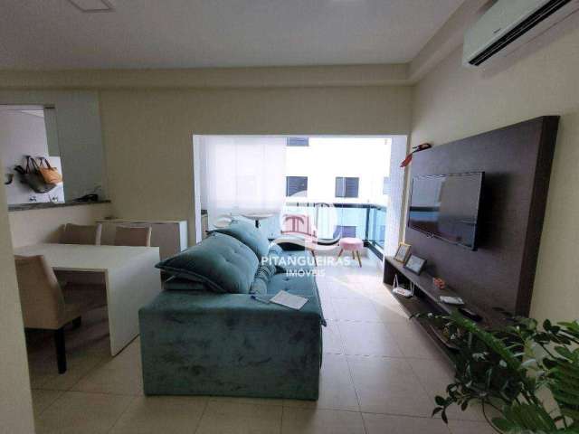 Flat com 2 dormitórios à venda, 65 m²- Pitangueiras - Guarujá/SP