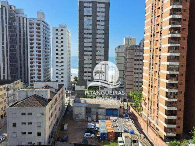 Apartamento amplo na praia das astúrias com vista para o mar, lazer e 2 vagas