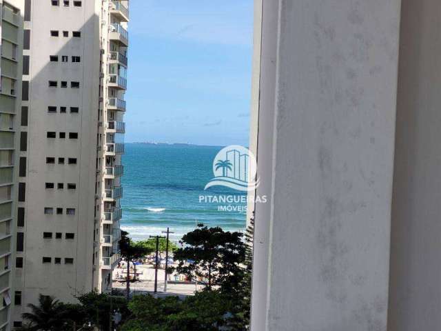 Pitangueiras – uma quadra da praia, maravilhoso apto com 89 m² úteis, vistinha para o mar, garagem demarcada no prédio, localização privilegiada