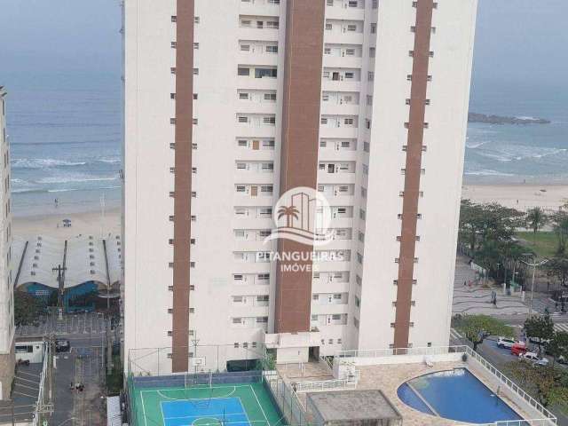 Espaçoso apartamento de 4 dormitórios sendo 1 suite com vista previlegiada para o mar bem no centro de Guarujá na praia das Pitangueiras.