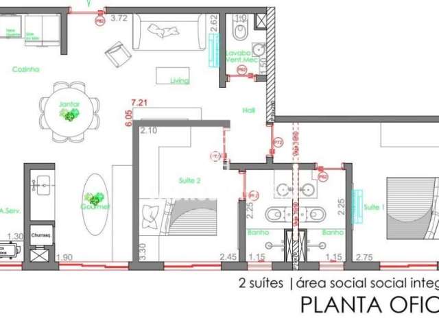 Apartamento 2 Quartos 68m², à venda por R$ 687.000