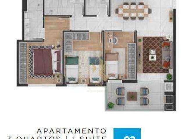 Apartamento com 3 dormitórios à venda, 102 m² por R$ 1.085.570,00 - Mossunguê - Curitiba/PR