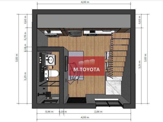 Apartamento tipo loft - para locação residencial ou comercial