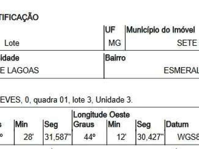 Oportunidade Única em SETE LAGOAS - MG | Tipo: Terreno | Negociação: Licitação Aberta  | Situação: Imóvel