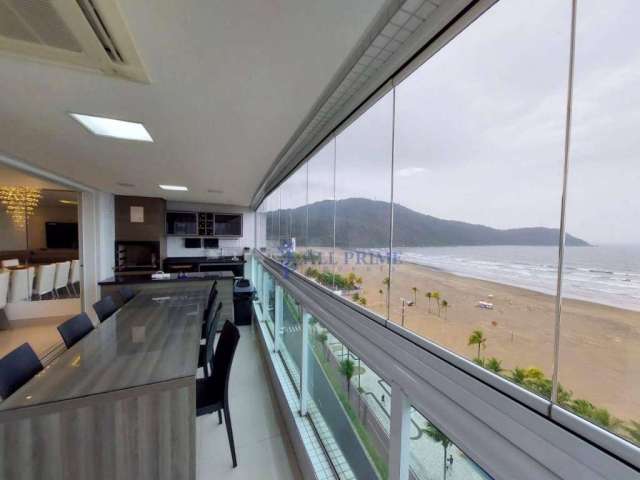 Frente Mar -Apartamento com 4 dormitórios à venda, 193 m² por R$ 4.300.000 - Canto do Forte - Praia Grande/SP