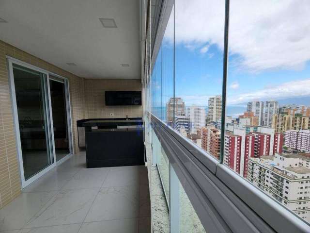 Apartamento com 3 dormitórios para alugar, 112 m² por R$ 7.500,02/mês - Canto do Forte - Praia Grande/SP