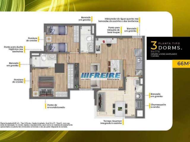 Apartamento com 2 dormitórios à venda, 66 m² por R$ 664.600,00 - Vila Prudente (Zona Leste) - São Paulo/SP