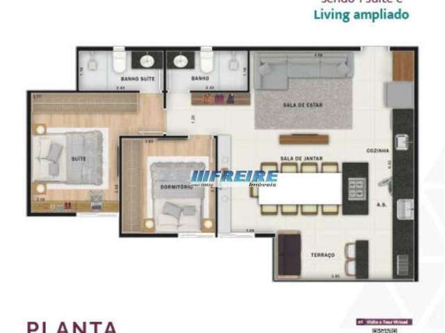 Apartamento com 2 dormitórios à venda, 65 m² por R$ 635.130,00 - Vila Assunção - Santo André/SP