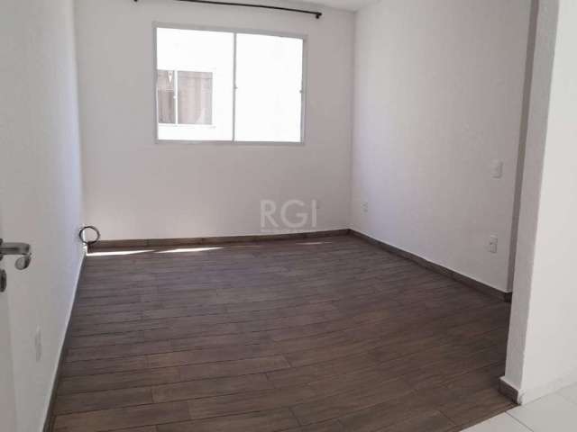 Apartamento de 02 dormitórios, living, cozinha com balcão e pia, área de serviço integrada fechada com tanque, banheiro social com box de vidro, piso cerâmico, ensolarado. Condomínio com portaria 24hs