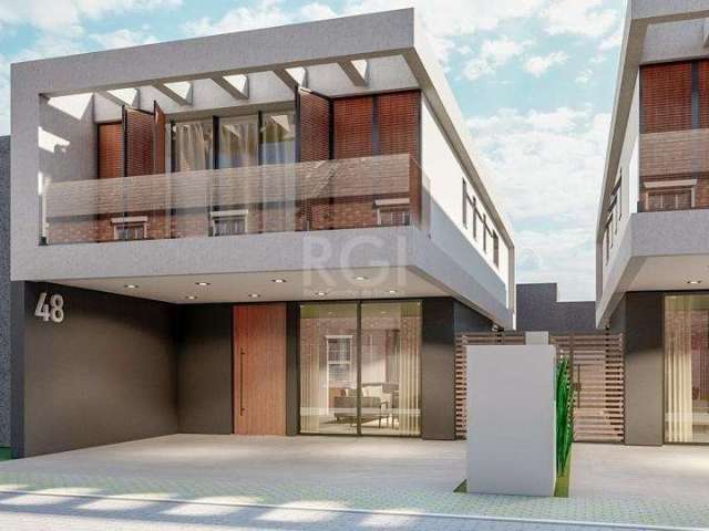 Casa em construção, fase de acabamento, em condominio fechado, com infra completa, piscina, salão de festas, academia e brinquedoteca em Ipanema, proximo ao Zaffari da Juca Batista, condominio com 72 