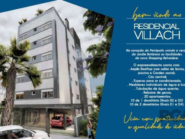 Ótimo apartamento NOVO no Residencial VILLACH, no bairro Petrópolis, de frente, com 65m² privativos, de 2 dormitórios e vaga. Possui living amplo para 2 ambientes, 2 dormitórios sendo 1 suíte, banheir