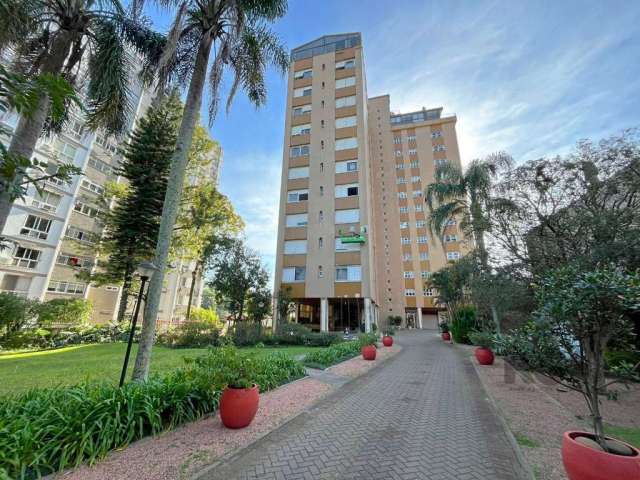 Apartamento à venda em Santa Tereza, Porto Alegre. Com 3 dormitórios, 3 banheiros, mobiliado, 2 vagas de garagem. Possui uma área privativa de 154.69m² e área total de 189.34m².empreendimento com salã