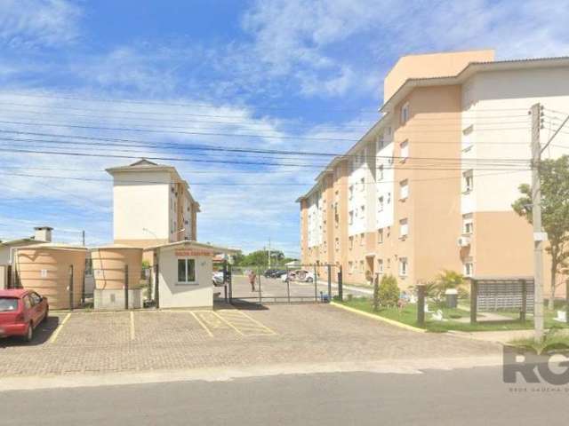 Apartamento para locação no bairro Restinga, com aproximadamente 47m² de área privativa, piso cerâmico, 02 dormitórios, living, cozinha com área de serviço integrada, banheiro social com box de vidro.