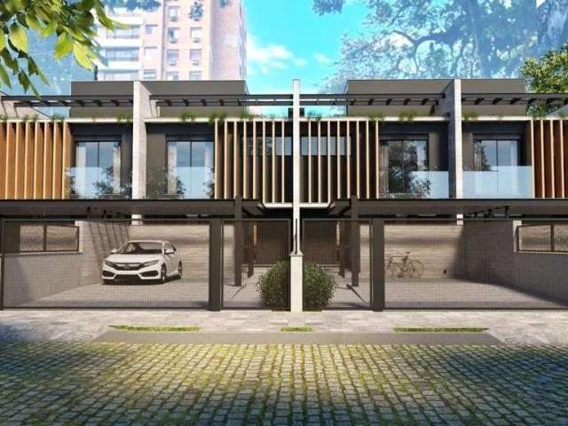 Casa de alto padrão no bairro Tristeza. Localizadas próximas a Wenceslau Escobar as casas contam com 177m² privativos, 03 suítes sendo 01 master. Living amplo para 02 ambientes com lareira, cozinha am