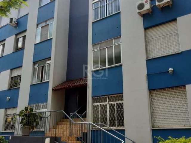 Apartamento para locação em condominio fechado no bairro Cristal com aproximadamente 47m² de área privativa, piso cerâmico, 02 dormitórios, living, cozinha com pia e balcao, área de serviço com tanque