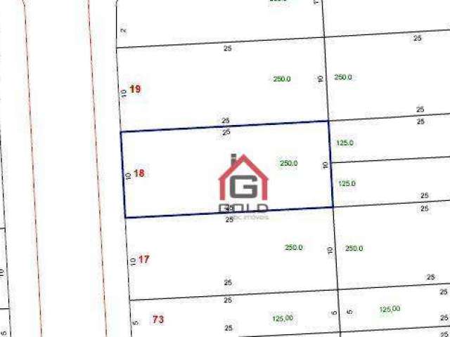 Terreno à venda, 250 m² por R$ 660.000,00 - Parque Erasmo Assunção - Santo André/SP