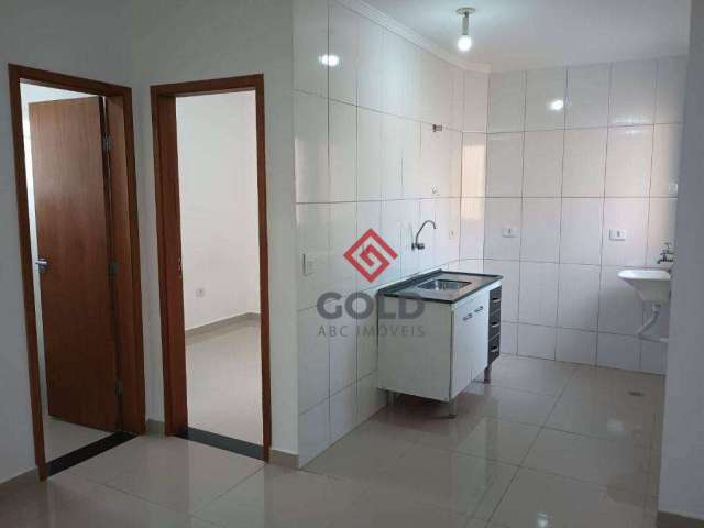 Apartamento com 2 dormitórios para alugar, 40 m² por R$ 1.500,00/mês - Parque Oratório - Santo André/SP