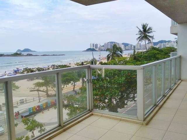 Apartamento com 5 dormitórios à venda, 240 m² frente total para o mar- Pitangueiras - Guarujá/SP