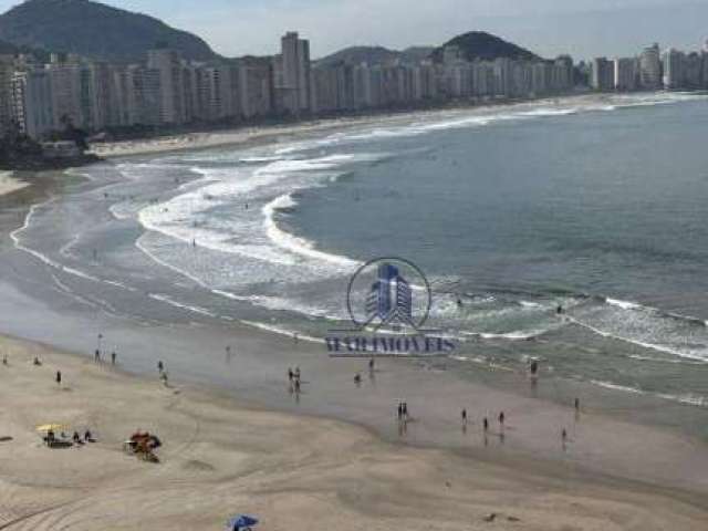 Apartamento à venda no Guarujá, na praia das Astúrias, frente ao mar, 90 metros de área útil, 02 vagas de garagem e lazer.