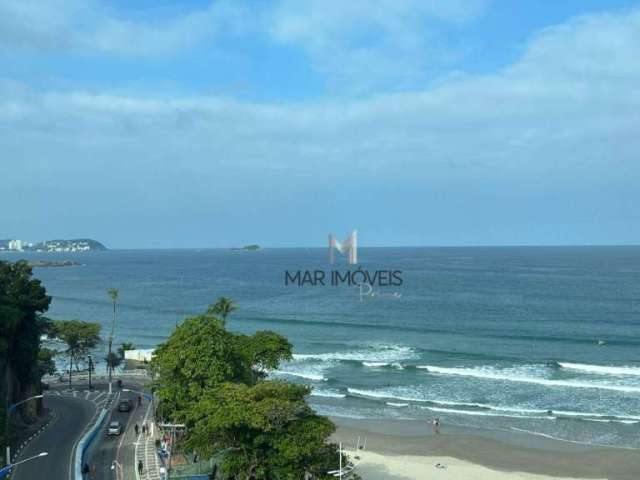 Apartamento à venda no Guarujá, na praia das Astúrias, frente ao mar, 2 vagas de garagem e lazer.