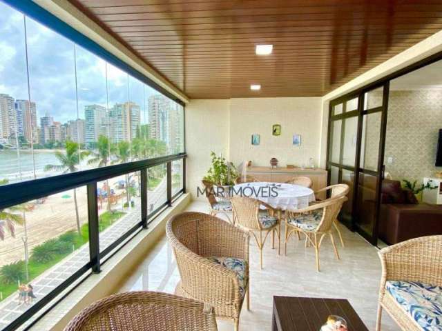 Apartamento frente mar com 4 suítes à venda, 230 m² por R$ 2.200.000 - Praia das Astúrias - Guarujá/SP