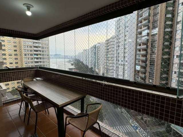 Apartamento com 3 dormitórios para alugar, 115 m² frente ao mar - Pitangueiras - Guarujá/SP