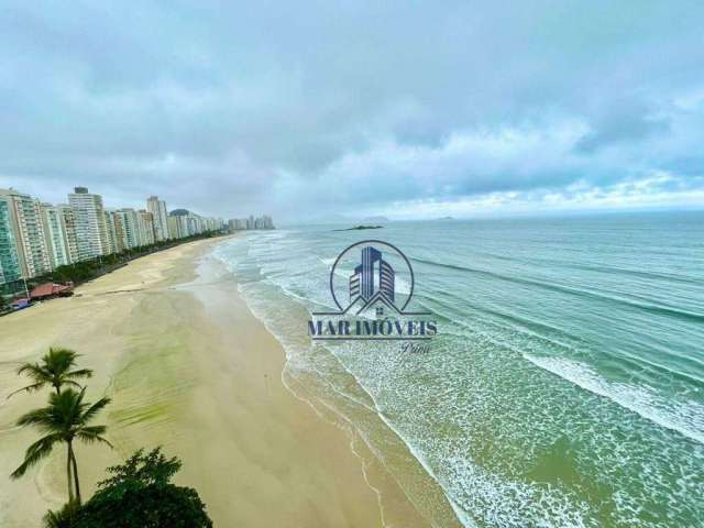 Apartamento à venda Guarujá, na praia das Pitangueiras, 120 metros de área útil, frente ao mar e lazer.