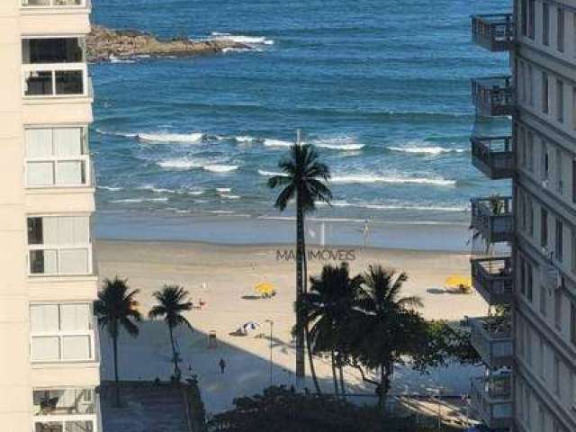 Apartamento à venda na praia das Pitangueiras em Guarujá - 75 metros úteis - 2 dormitórios (1 Suíte) - Vista mar - 2 vagas - Piscina