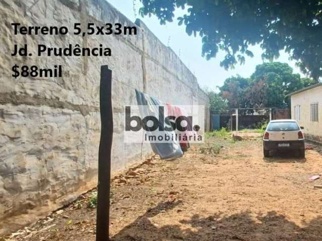 TERRENO 3- Jd Prudência BAURU 5,5x33m = 181,5m2 lote grande — R$ 88.000,00