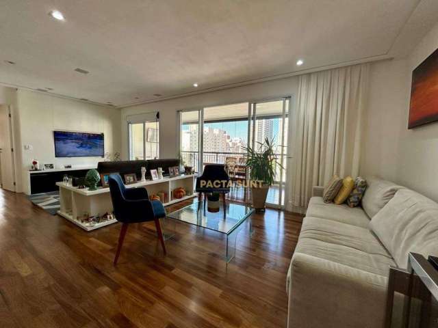 Apartamento com 3 dormitórios (1 suíte), varanda gourmet, 3 vagas, para alugar, 129 m² por R$ 15.790/mês - Chacára Santo Antonio - São Paulo/SP