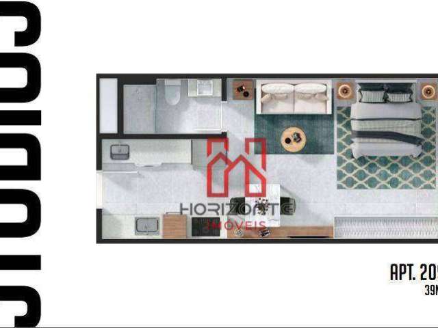 Apartamento com 1 dormitório à venda, 39 m² por R$ 730.000,00 - Saco Grande - Florianópolis/SC