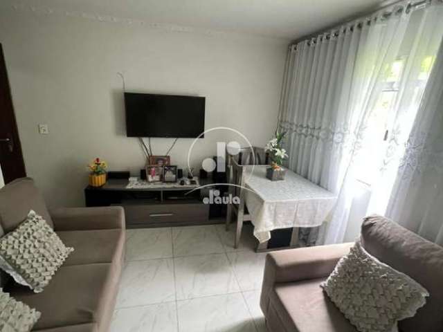 Apartamento terreo a venda no Jardim Santo Andre, 53m², 2 dormitorios, sala, cozinha planejada, lavanderia e 1 vaga de garagem.