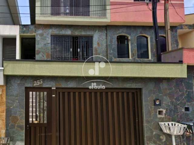 Sobrado de 283m² à venda na Vila Helena em Santo André-SP, 3 quartos, 1 suíte, 2 salas, 3 banheiros e 2 vagas