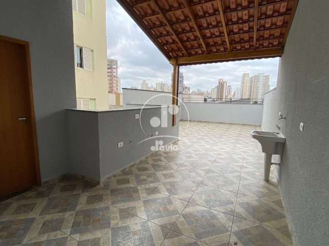 Vila Assunção. Cobertura sem condomínio, com 100,40m2, com acesso interno, Elevador, 2 dormitórios, sendo 1 suíte, banheiro social,2 vagas de garagem.