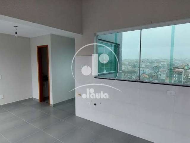 Apartamento cobertura, sem condomínio com elevador, 51,5 x 51,5 total 103,00 m² útil, Jardim Progresso, Santo André.