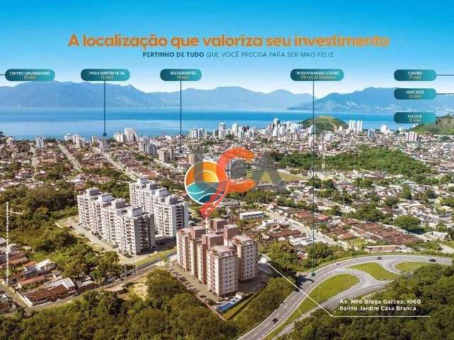 Apartamento com 2 dormitórios à venda, 61 m² por R$ 334.889,15 - Martim de Sá - Caraguatatuba/SP