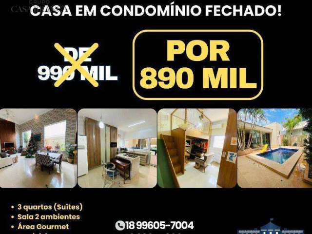 Casa com 3 dormitórios à venda, 239 m² por R$ 890.000,00 - Aeroporto - Araçatuba/SP