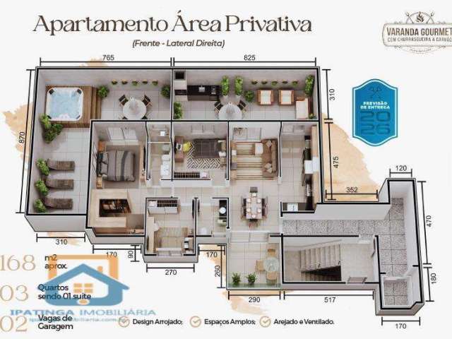 Apartamento de 3 quartos e 2 vagas de garagem no Imba&#250;bas