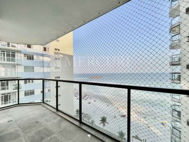 Apartamento Frente Mar com 4 quartos (2 suítes) à venda, 216 m² por R$ 1.600.000 - Pitangueiras - Guarujá/SP - Imobiliária Mercuri