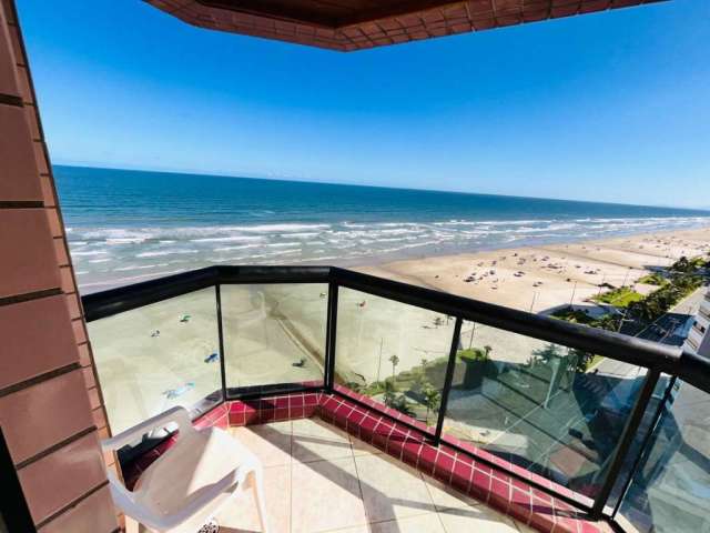 Apartamento vista mar com varanda gourmet 3 dormitórios no Caiçara na Praia Grande