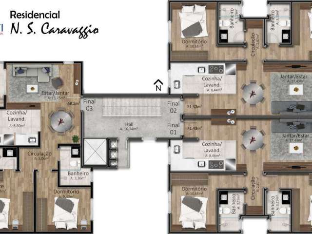 Apartamento com 2 quartos à venda no Santa Catarina, Caxias do Sul , 68 m2 por R$ 370.000