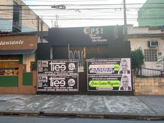 Casa comercial com 1 sala para alugar na Rua Ipiranga, x 315, Centro, São Vicente, 92 m2 por R$ 3.800