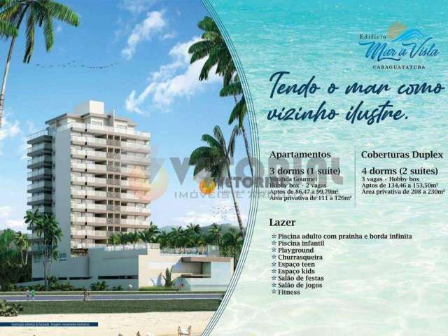 Apartamento com 3 dormitórios à venda, 98 m² por R$ 980.000,00 - Massaguaçu - Caraguatatuba/SP