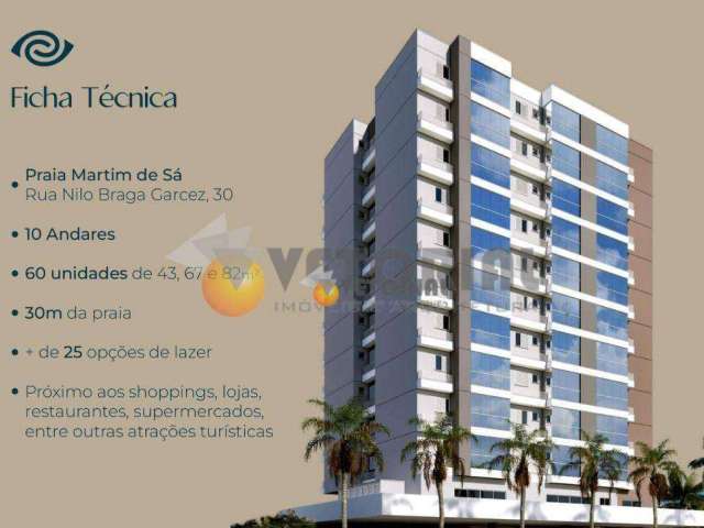 Apartamento com 2 dormitórios à venda, 67 m² por R$ 420.000,00 - Martim de Sá - Caraguatatuba/SP