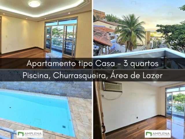 Apartamento tipo Casa, 3 quartos, à venda na Freguesia (Ilha do Governador) - Rio de Janeiro/RJ