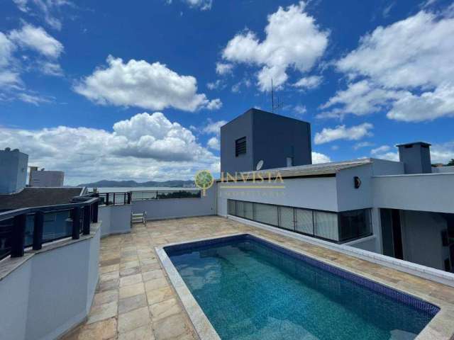 Andar alto, 3 quartos, terraço privativo com piscina e vista Mar no Estreito - À venda em Florianópolis