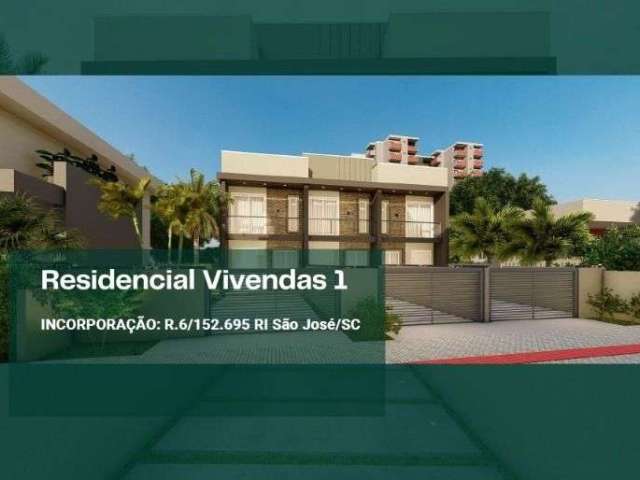 Novo loteamento Vivendas,  2 suítes, 3 banheiros e 2 vagas - À venda no bairro Areias/São José