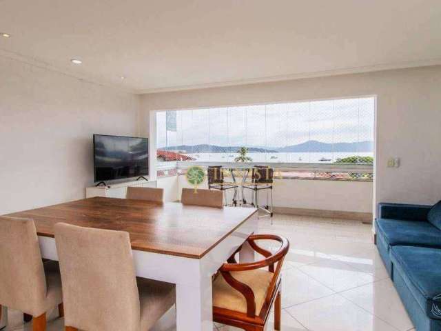 Apartamento com 3 quartos, sacada com churrasqueira, 150 metros da praia e com linda vista panorâmica para o Mar - À venda em Jurerê.